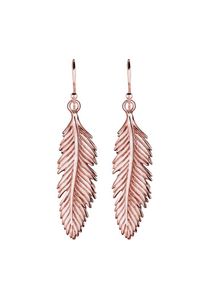 Elli, Damen Ohrringe 'Feder', Rosegold