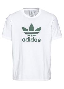 adidas originals, Herren T-Shirt 'TREFOIL', Dunkelgr&uuml;n / Wei&szlig;