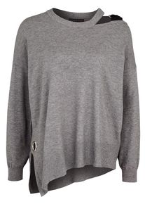 Apart, Damen Pullover, Graumeliert / Schwarz