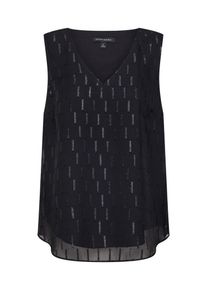Banana Republic, Damen Bluse 'SL INVERTED VEE SHINE CLIP TEXTURE', Schwarz