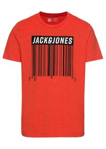 Jack & Jones JACK & JONES, Herren T-Shirt 'JCOBOOSTER TEE SS CREW NECK JUNE', Hellrot