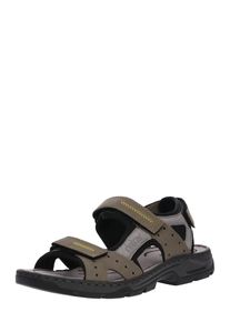 Rieker, Herren Sandale, Grau / Oliv
