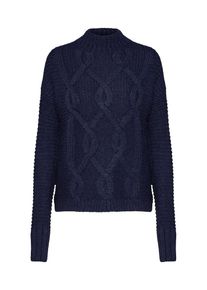 GAP, Damen Pullover 'TEXTURED MOCK-CABLE', Navy
