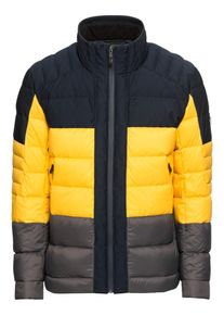 BOSS, Herren Steppjacke 'Jonkins 4 10198003 01', Dunkelblau / Gelb