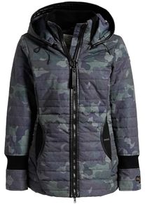 Khujo, Damen Jacke 'MIDD2', Dunkelgrau / Pastellgrün
