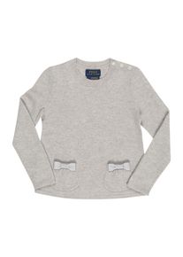 Polo Ralph Lauren, M&auml;dchen Strickpullover mit Rundhalsausschnitt 'CREW W PKT-TOPS-SWEATER', Grau