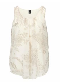 Heine, Damen Blusentop gemustert, Sand