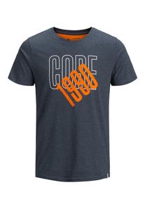 Jack & Jones JACK & JONES, Herren T-Shirt, Navy / Orange