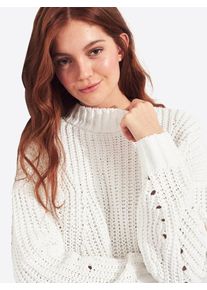 Hollister, Damen Pullover 'MATTE CHENILLE MOCK NECK', Creme