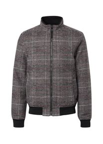 Tom Tailor, Herren Blouson, Dunkelgrau / Weinrot / Schwarz / Wei&szlig;