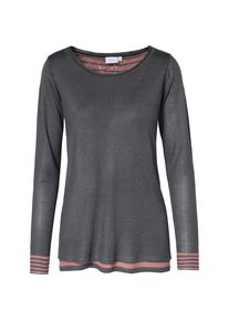 Fransa, Damen Pullover, Grau / Rosa