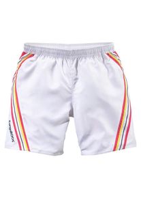 Kangaroos, Herren Badeshort, Orange / Rot / Wei&szlig;