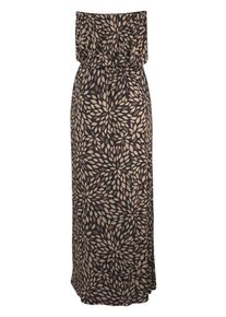 Lascana, Damen Bandeau-Maxikleid, Beige / Braun