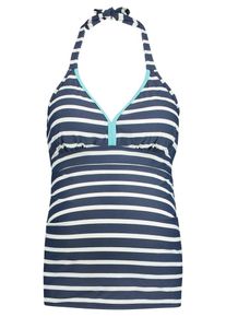 Esprit Maternity, Damen Tankini Top, Nachtblau / Weiß