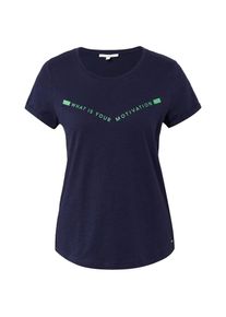 Tom Tailor Denim, Damen T-Shirt, Nachtblau / Limette