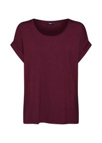 Only, Damen T-Shirt, Weinrot
