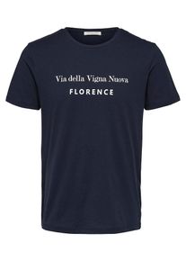 Selected Homme, Herren T-Shirt, Nachtblau