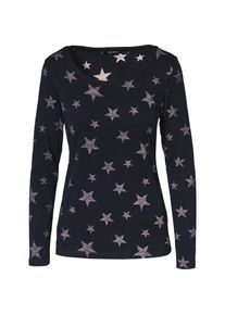 Blue, Damen Langarmshirt, Navy / Gold