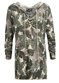 Khujo, Damen Pullover 'BYTE', Beige / Grau / Dunkelgr&uuml;n