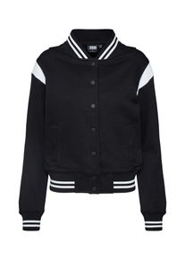 Urban Classics, Damen Jacken 'Ladies Inset College Sweat Jacket', Schwarz