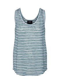 Object, Damen Top 'OBJTESSI', Blau / Weiß