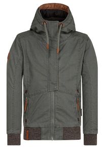 Naketano, Herren Jacke 'Pablo Powder', Braun / Grasgrün