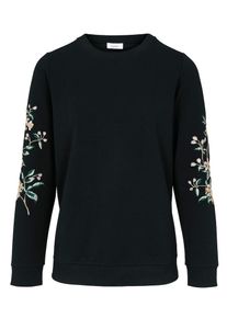 Heine, Damen Sweatshirt, Hellgrün / Rosa / Schwarz
