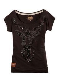 Marjo, Damen Trachtenshirt, Schwarz