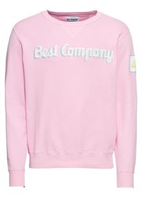 Best Company, Herren Sweatshirt 'CREW', Gr&uuml;n / Rosa