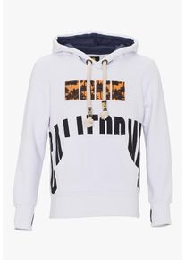 PLUS EIGHTEEN, Herren Kapuzenpullover, Wei&szlig;