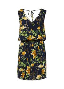 Object, Damen Kleid 'FLORESSA', Nachtblau / Zitronengelb / Hellgrün