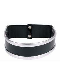 Heine, Damen Stretchg&uuml;rtel mit Metallic-Effekt, Schwarz