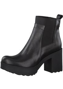 Tamaris, Damen Chelsea-Stiefelette mit Blockabsatz, Schwarz