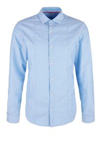 s.Oliver RED LABEL, Herren Hemd, Hellblau / Dunkelblau / Dunkelorange