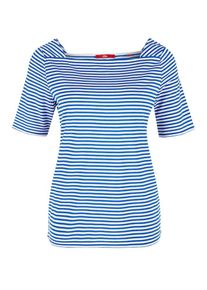 s.Oliver RED LABEL, Damen Shirt, Blau / Wei&szlig;