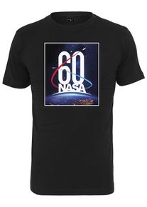 Mister Tee, Herren Tee 'NASA 60th Anniversary', Blau / Schwarz / Wei&szlig;