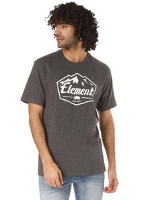 Element, Herren Slab T-Shirt, Dunkelgrau / Weiß