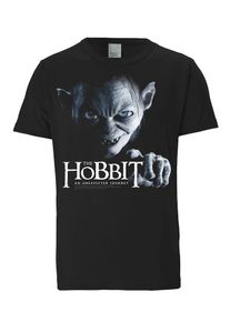 logoshirt, Herren T-Shirt 'The Hobbit - Gollum', Schwarz / Weiß