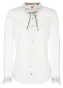 Spieth & Wensky SPIETH & WENSKY, Damen Bluse 'Hyperia', Apfel / Weiß