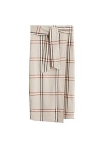 Mango, Damen Rock 'Knot', Camel / Rostbraun / Dunkelgrau