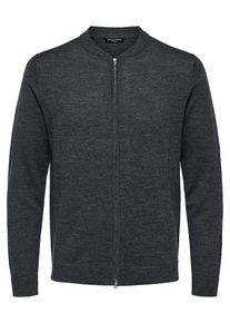 Selected Homme, Herren Strickjacke, Dunkelgrau