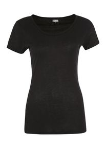 Urban Classics, Damen Basicshirt, Schwarz