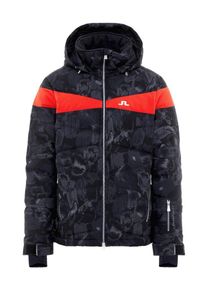 J. Lindeberg J.Lindeberg, Herren Jacke 'Crillon Down JL 2L', Graphit / Hellrot / Schwarz