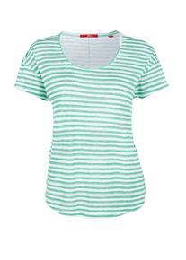 s.Oliver RED LABEL, Damen Oversize-Shirt, Mint / Weiß