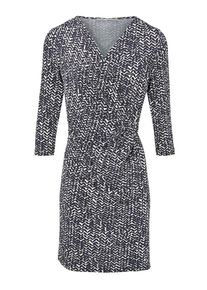 Heine, Damen Jerseykleid, Schwarz / Weiß