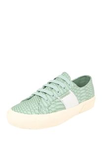 Superga, Damen Sneakers 'Pusnakew' mit Animal-Optik, Hellgr&uuml;n