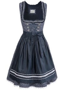 Marjo, Damen Dirndl, Dunkelblau / Weiß
