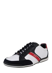 BOSS, Herren Sneaker 'Saturn_Lowp_mx', Schwarz / Wei&szlig;