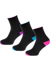 Skechers, Damen Socken, Neonblau / Lila / Pink / Schwarz