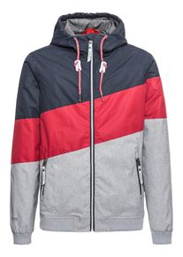 Ragwear, Herren Jacke 'TRICOLE', Nachtblau / Grau / Rot